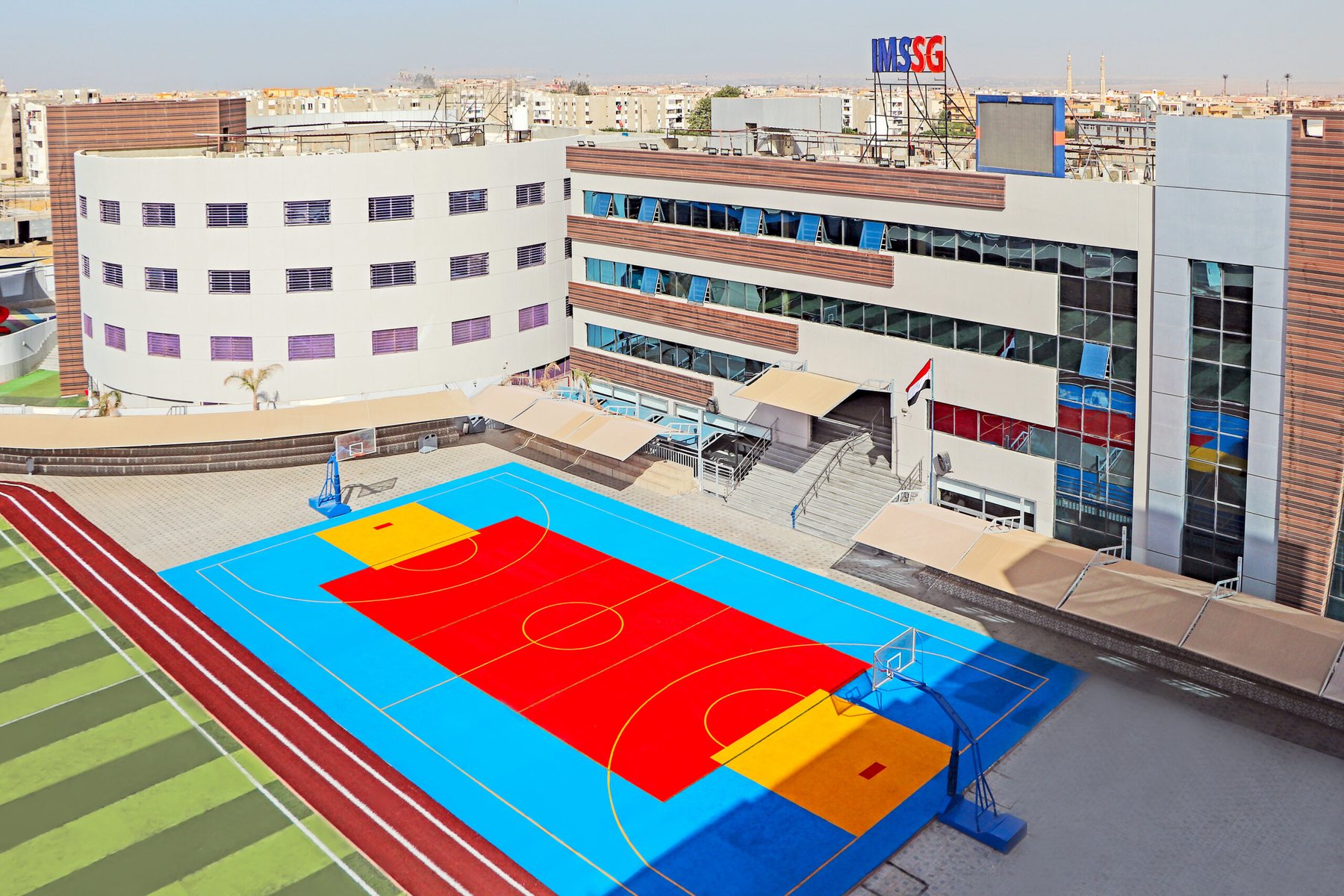 IMSSG school building and outdoor sports court